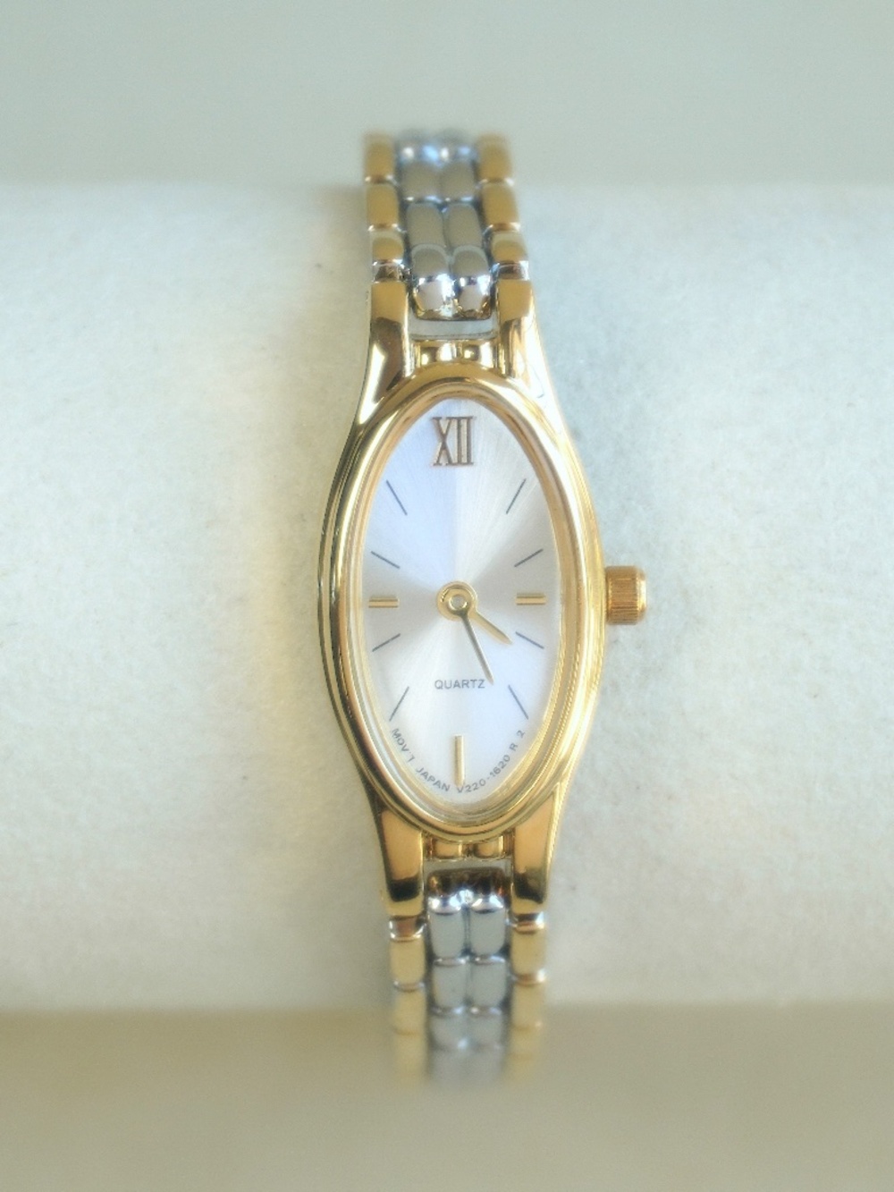 Two Tone Vintage Inspired Caitlyn Minimalist Dainty Accent Watch